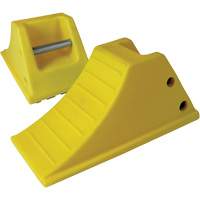 40 Ton Large Equipment Wheel Chock with Grip Pads, Urethane, Yellow NRZ Safety Inc.