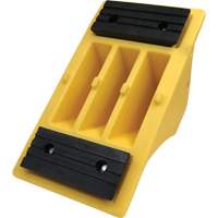 75 Ton Large Equipment Wheel Chock with Grip Pads, Urethane, Yellow NRZ Safety Inc.