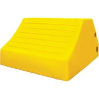 165 Ton Large Equipment Wheel Chock with Handle & Hole, Urethane, Yellow NRZ Safety Inc.
