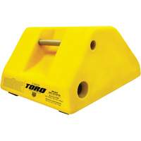 255 Ton Large Equipment Wheel Chock with Handle & Hole, Urethane, Yellow NRZ Safety Inc.
