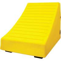 400 Ton Large Equipment Wheel Chock with Handle & Hole, Urethane, Yellow NRZ Safety Inc.