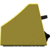 Cale de roue ultra-robuste pour l'exploitation mini&egrave;re Checkers Safety, PEHD, Jaune, 14-1/2" la x 17-1/2" p x 16" h NRZ Safety Inc.