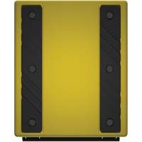 Cale de roue ultra-robuste pour l'exploitation mini&egrave;re Checkers Safety, PEHD, Jaune, 14-1/2" la x 17-1/2" p x 16" h NRZ Safety Inc.