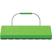 Cale de roue pour avion Checkers Safety SafeRay avec poign&eacute;e &agrave; c&acirc;ble & patin en caoutchouc, Ur&eacute;thane, Vert fluorescent, 24" la x 8" p x 6" h NRZ Safety Inc.