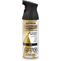 Peinture-&eacute;mail et couche de fond Universal, Noir, Tr&egrave;s mat, Canette a&eacute;rosol NRZ Safety Inc.
