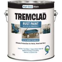 Peinture antirouille &agrave; base d'eau Tremclad, 3,78 L, Gallon, Noir NRZ Safety Inc.