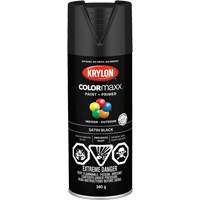 Appr&ecirc;t + peinture COLORmaxx, Noir, Semi-mat, 12 oz, Canette a&eacute;rosol NRZ Safety Inc.