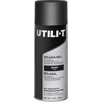 Peinture-&eacute;mail en a&eacute;rosol polyvalent UTILI-T, Noir, Brillant, 10 oz/283 g, Canette a&eacute;rosol NRZ Safety Inc.