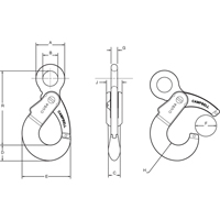 Alloy Steel Eye-Type Self-Locking Hooks NRZ Safety Inc.