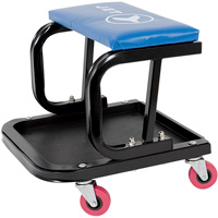 JMS-641A Mechanic's Roller Seat, Vinyl, Blue, 300 lbs. Capacity NRZ Safety Inc.