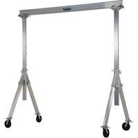 Adjustable Aluminum Gantry Crane, 10' L, 2000 lbs. (1 tons) Capacity NRZ Safety Inc.