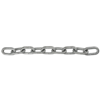 Straight Link Chain, Low Carbon Steel, 1/8" x 1000' (304.8 m) L, Grade 30, 400 lbs. (0.2 tons) Load Capacity NRZ Safety Inc.