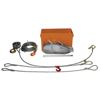 Tirfor&reg; Wire Rope Hoist TU32 Rescue Kit, 5/8" Wire Diameter, 8000  lbs. (4 tons) Capacity NRZ Safety Inc.