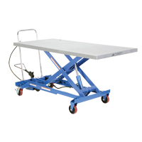 Pneumatic Hydraulic Scissor Lift Table, Steel, 63" L x 31-1/2" W, 1000 lbs. Cap. NRZ Safety Inc.