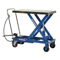 Pneumatic Hydraulic Scissor Lift Table, Steel, 39-1/2" L x 20" W, 1750 lbs. Cap. NRZ Safety Inc.