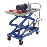Pneumatic Hydraulic Scissor Lift Table, Steel, 35-1/2" L x 20" W, 800 lbs. Cap. NRZ Safety Inc.