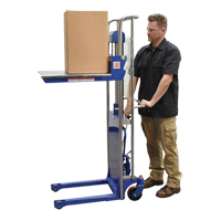 Hefti-Lift Load Stacker, Foot Pump Operated, 880 lbs. Capacity, 59" Max Lift NRZ Safety Inc.