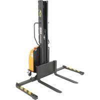 Narrow Mast Powered Lift Stacker, Electric Operated, 1000 lbs. Capacity, 63" Max Lift NRZ Safety Inc.