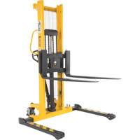 Manual Hydraulic Stacker, Hand Pump Operated, 2000 lbs. Capacity, 63" Max Lift NRZ Safety Inc.