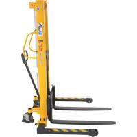 Manual Hydraulic Stacker, Hand Pump Operated, 2000 lbs. Capacity, 63" Max Lift NRZ Safety Inc.