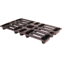 Plastic Pallets, 4-Way Entry, 24" L x 15" W x 1-1/2" H NRZ Safety Inc.
