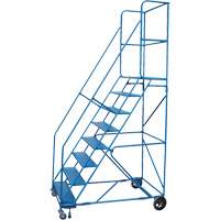 CSA-Certified Rolling Step Ladder with Locking Step, 8 Steps, 30" Step Width, 72" Platform Height, Steel NRZ Safety Inc.