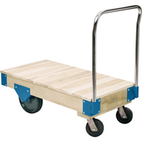 Chariots &agrave; plateforme - Chariots &agrave; plateforme tout en bois, 48" lo x 24" la, Capacit&eacute; de 3000 lb, Roues en Nylon NRZ Safety Inc.