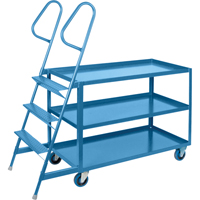 Chariots &agrave; cueillette, Acier, 24" la x 64" p, 3 tablettes, Capacit&eacute; 1200 lb NRZ Safety Inc.