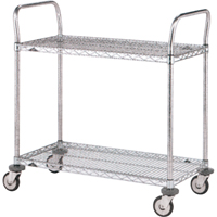 Standard-Duty Utility Carts, Stainless Steel, 24" x 39" x 24", 500 lbs. Capacity NRZ Safety Inc.
