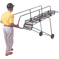 &eacute;chelles mobiles Fold-N-Store, 6 marches, Perfor&eacute;, Hauteur 60" NRZ Safety Inc.