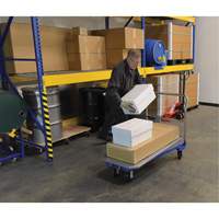 Platform Cart, 48" L x 24" W, 1500 lbs. Capacity, Mold-on Rubber Casters NRZ Safety Inc.