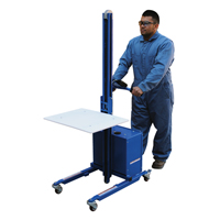Quick Lift Platform Stacker, Electric Operated, 175 lbs. Capacity, 57" Max Lift NRZ Safety Inc.