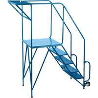 Mechanics/Maintenance Rolling Ladder, Steel, 5 Steps, 47" Platform Height NRZ Safety Inc.
