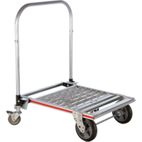 Chariot &agrave; plateforme repliable &agrave; quatre roues, Aluminium, 750 lb, 31" lo x 23-1/4" la, Hauteur 39" NRZ Safety Inc.