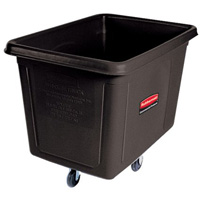 Chariot cubique, Plastique recycl&eacute; noir, 38" lo x 26" la x 28" h, Volume 8 pi³, Capacit&eacute; 300 lb NRZ Safety Inc.