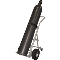 Four-Wheel Cylinder Hand Trucks, Pneumatic Wheels, 10" W x 8" L Base, 1000 lbs. NRZ Safety Inc.