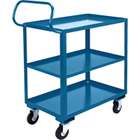 Ergonomic Shelf Truck, 800 lbs. Capacity, Steel, 26" W x 37" H x 38" D, Lip Up NRZ Safety Inc.