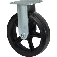 Mold-on Caster, Rigid, 8" (203.2 mm), Rubber, 660 lbs. (299 kg.) NRZ Safety Inc.