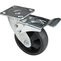 Roulettes haute temp&eacute;rature, Pivotant avec frein, 6" (152,4 mm), Nylon, 880 lb (399 kg) NRZ Safety Inc.