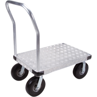Chariots &agrave; plateforme en aluminium, 24" la x 36" lo, 1200 lb cap, Roues Anticrevaison NRZ Safety Inc.