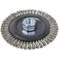 Stringer Bead Brush, 5" Dia., 0.022" Fill, 5/8"-11 Arbor, Stainless Steel NRZ Safety Inc.
