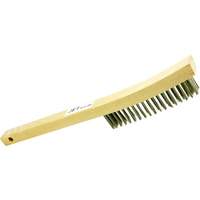 4LHSS 4-Row Long Handle Hand Wire Scratch Brush, Stainless Steel, 4 x 19 Wire Rows, 13-3/4" Long NRZ Safety Inc.