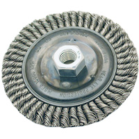 Stringer Bead Brush, 4" Dia., 0.022" Fill, 5/8"-11 Arbor, Steel NRZ Safety Inc.