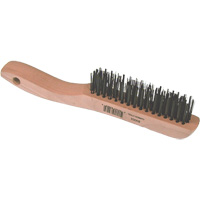 Brosse m&eacute;tallique &agrave; fils courts, Acier, 4 x 16 rangs de fils, Longueur 10" NRZ Safety Inc.