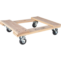 Hardwood Dolly, Polyolefin Wheels, 1000 lbs. Capacity, 18" W x 24" D x 7" H NRZ Safety Inc.