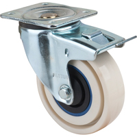 Sandwich Casters, Swivel with Brake, 4" (101.6 mm), Nylon, 440 lbs. (199.58 kg.) NRZ Safety Inc.