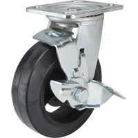 Roulette moul&eacute;, Pivotant avec frein, 6" (152,4 mm), Caoutchouc, 550 lb (249 kg) NRZ Safety Inc.
