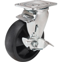 Roulettes haute temp&eacute;rature, Pivotant avec frein, 6" (152,4 mm), Nylon, 880 lb (399 kg) NRZ Safety Inc.