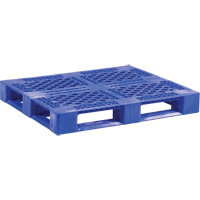 Palette en plastique pour usage moyen de qualit&eacute; alimentaire, 48" lo x 40" la x 6-1/10" h, Acc&egrave;s Quatre c&ocirc;t&eacute;s NRZ Safety Inc.