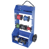 Portable Wire Reel Caddy, Steel, 4 Rod, 29" W x 47-5/16" H x 21-7/8" D, 300 lbs. Capacity NRZ Safety Inc.